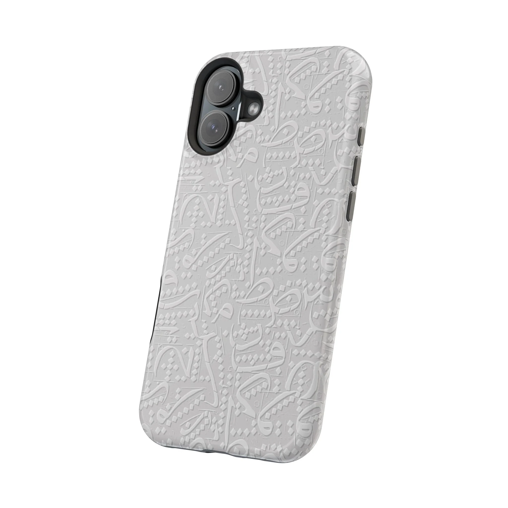 White Arabic calligraphy letters - Iphone Magnetic Tough Case - Image 67