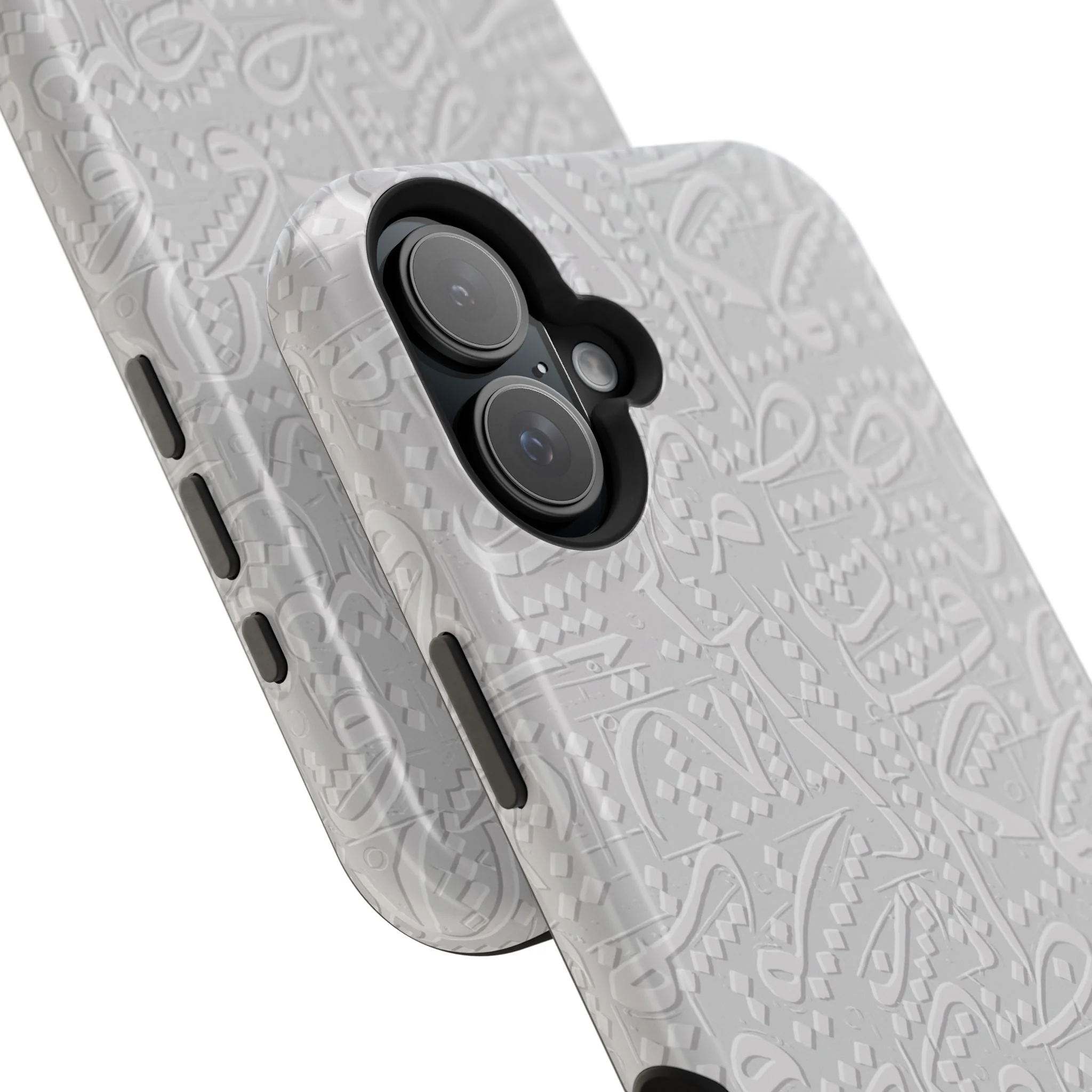 White Arabic calligraphy letters - Iphone Magnetic Tough Case - Image 68