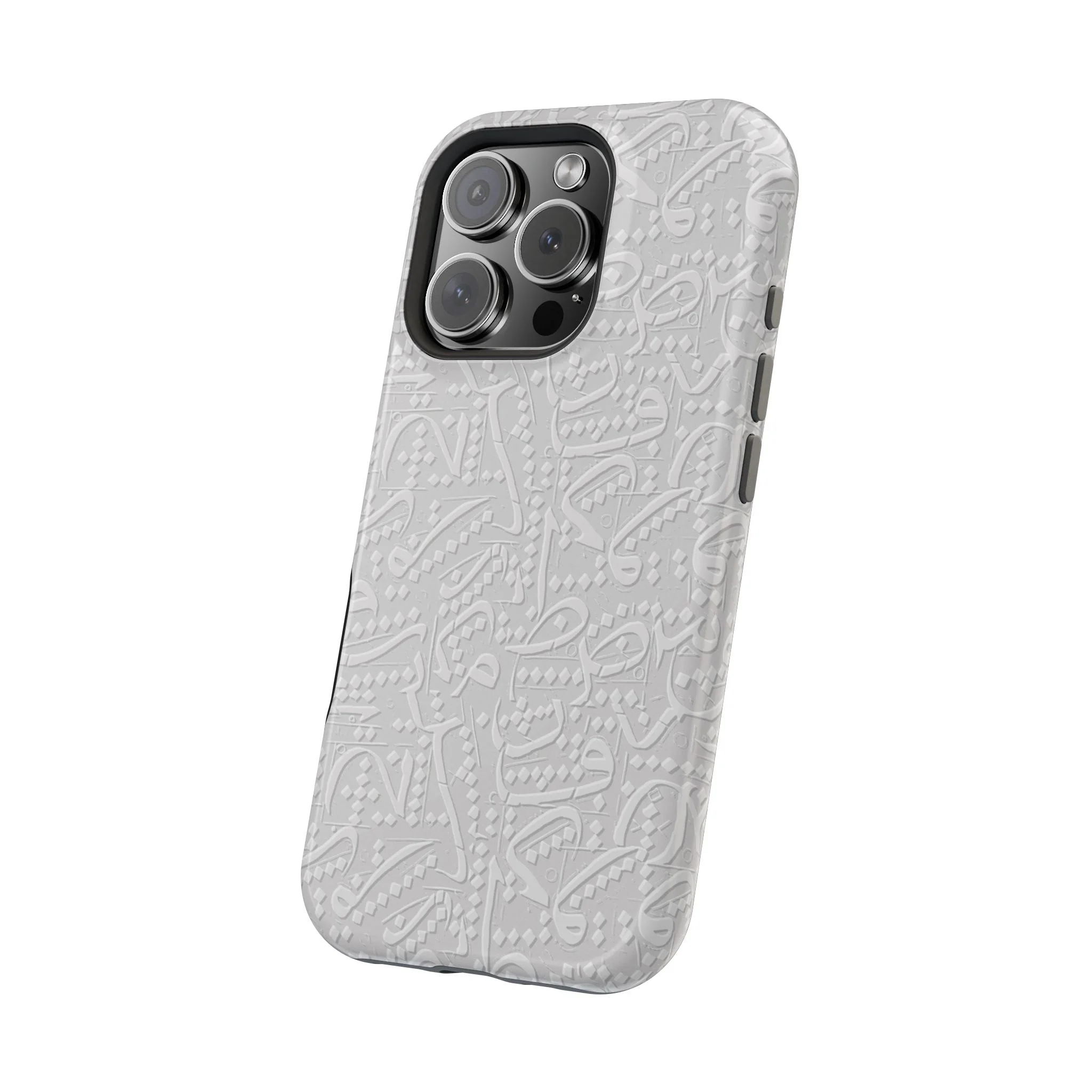 White Arabic calligraphy letters - Iphone Magnetic Tough Case - Image 70