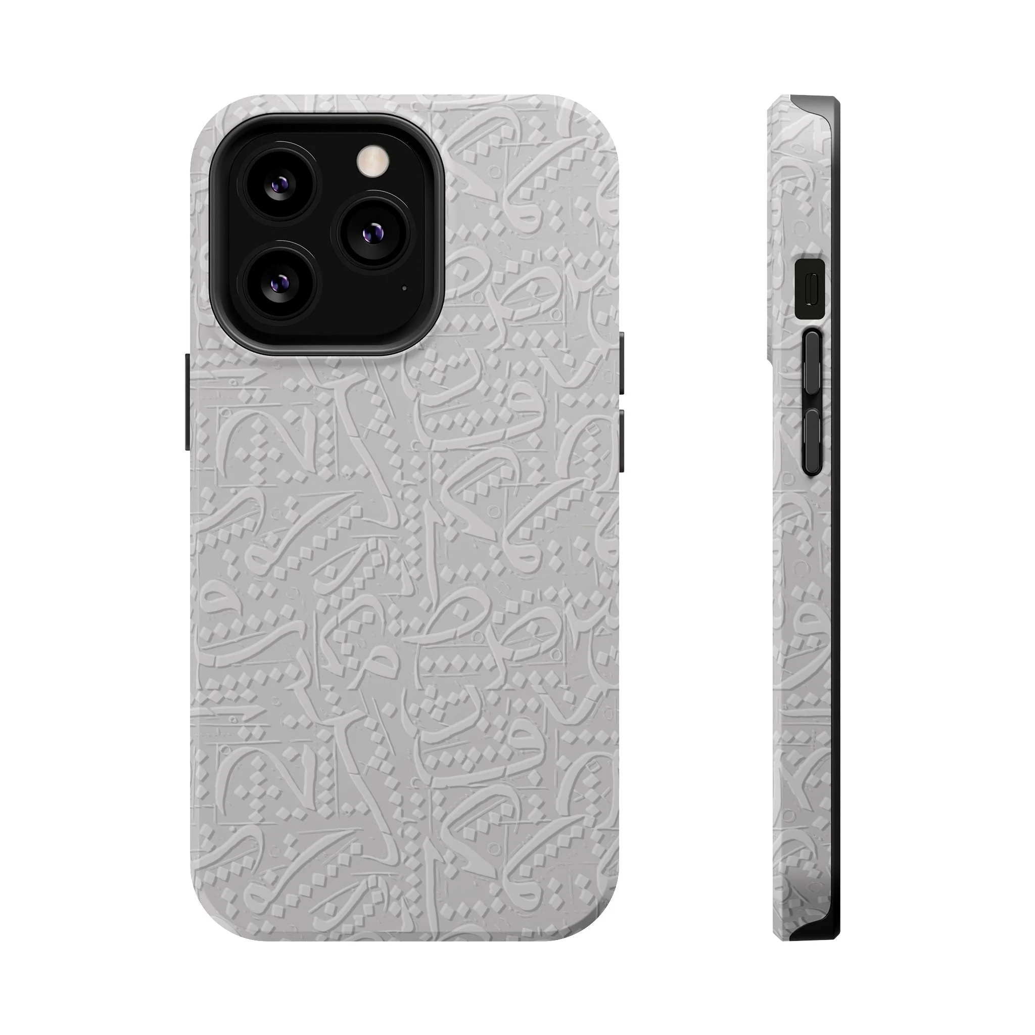 White Arabic calligraphy letters - Iphone Magnetic Tough Case - Image 9