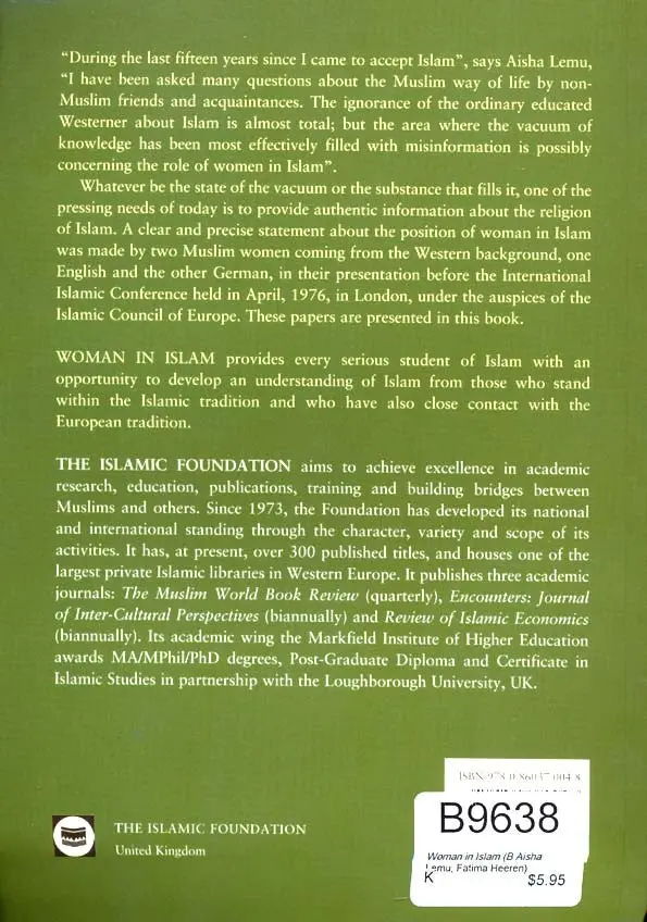 Woman in Islam (B Aisha Lemu, Fatima Heeren) - Image 2
